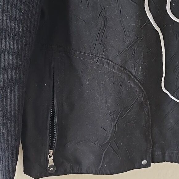 Jamie Sadock Black Hybrid Vest/Jacket with White Embroidered Accents M - Picture 3 of 11